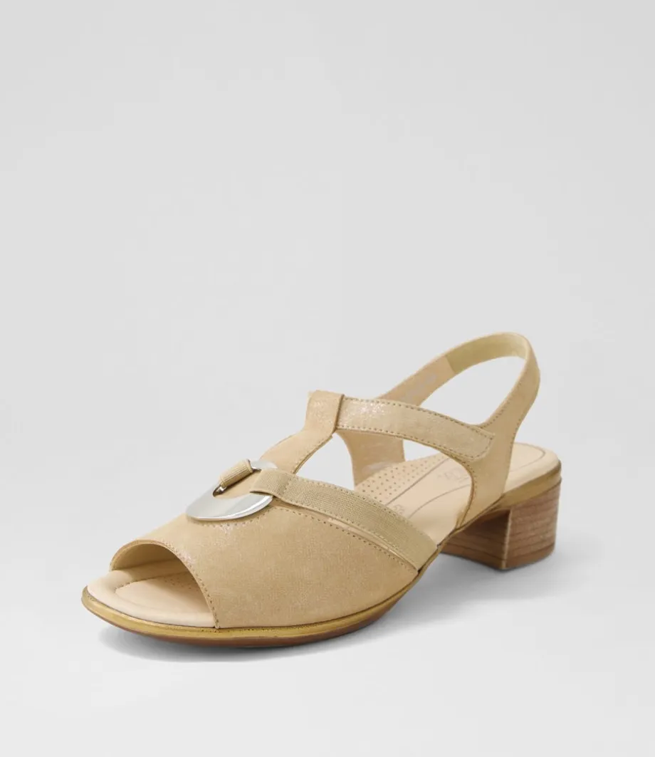 Lugano 30 Sand Suede Sandals
