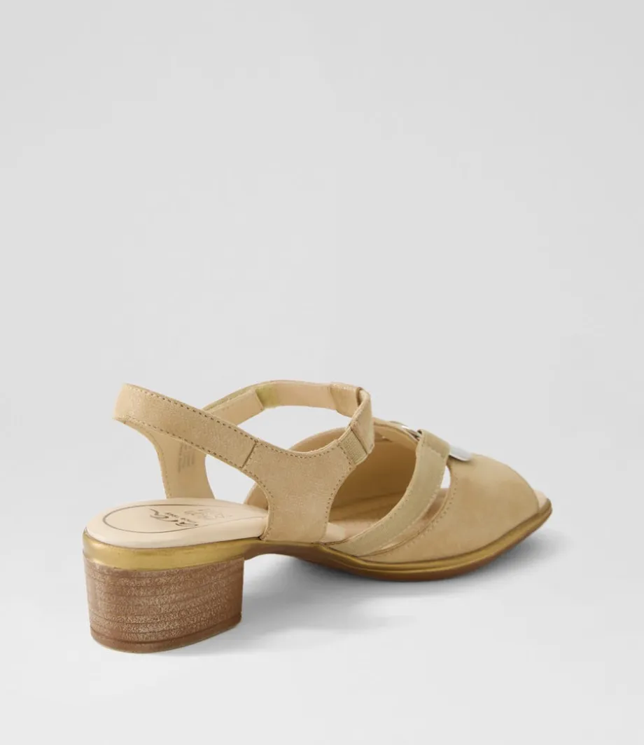 Lugano 30 Sand Suede Sandals
