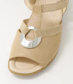 Lugano 30 Sand Suede Sandals