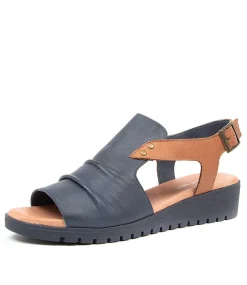 Madis Navy-Dk Tan Leather