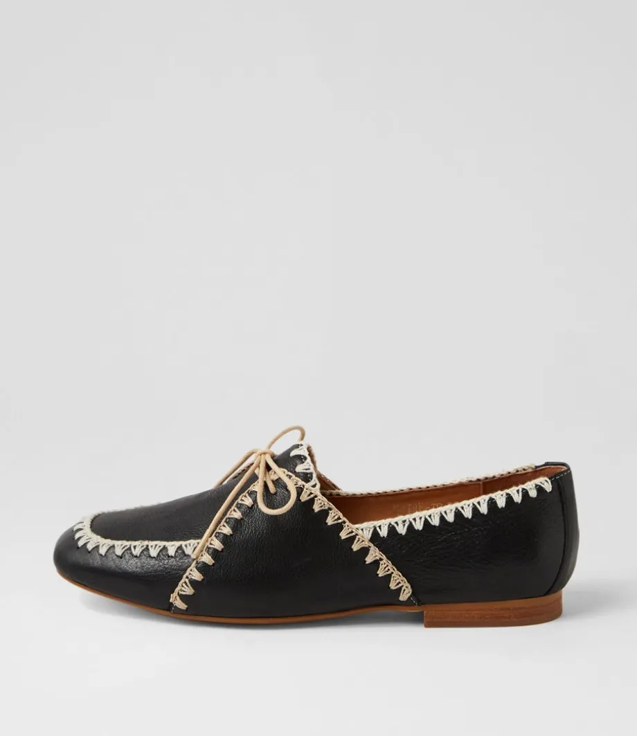 Maire Black Natural Leather Mary Janes