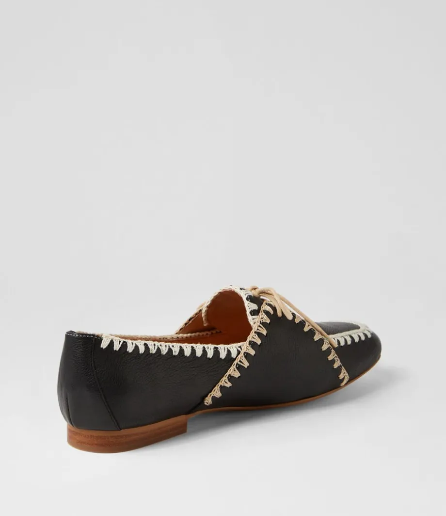 Maire Black Natural Leather Mary Janes