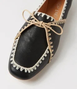 Maire Black Natural Leather Mary Janes