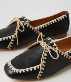 Maire Black Natural Leather Mary Janes