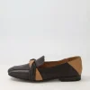 Majorca Black Dark Tan Leather Loafers