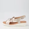Malika Platino White Leather Sandals