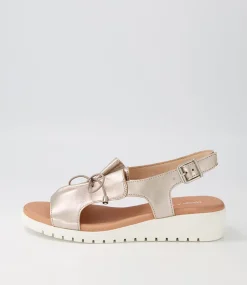 Malika Platino White Leather Sandals