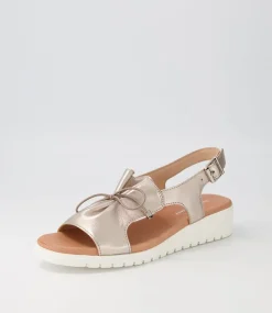 Malika Platino White Leather Sandals