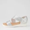 Malkie Silver Weave Leather Sandals