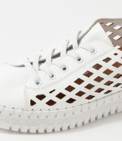 Mandle White Leather Sneakers