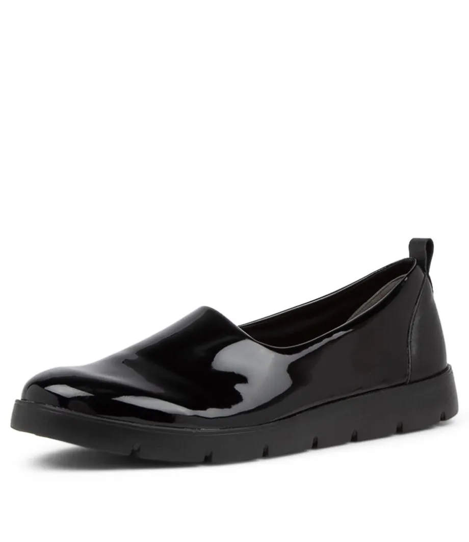 Marian W Black Patent Synthetic Loafers