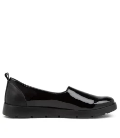 Marian W Black Patent Synthetic Loafers