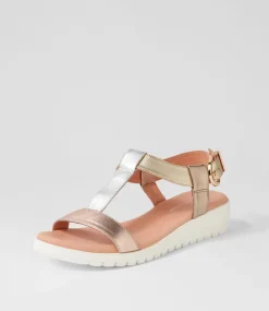 Marj Metallic Multi Leather Sandals