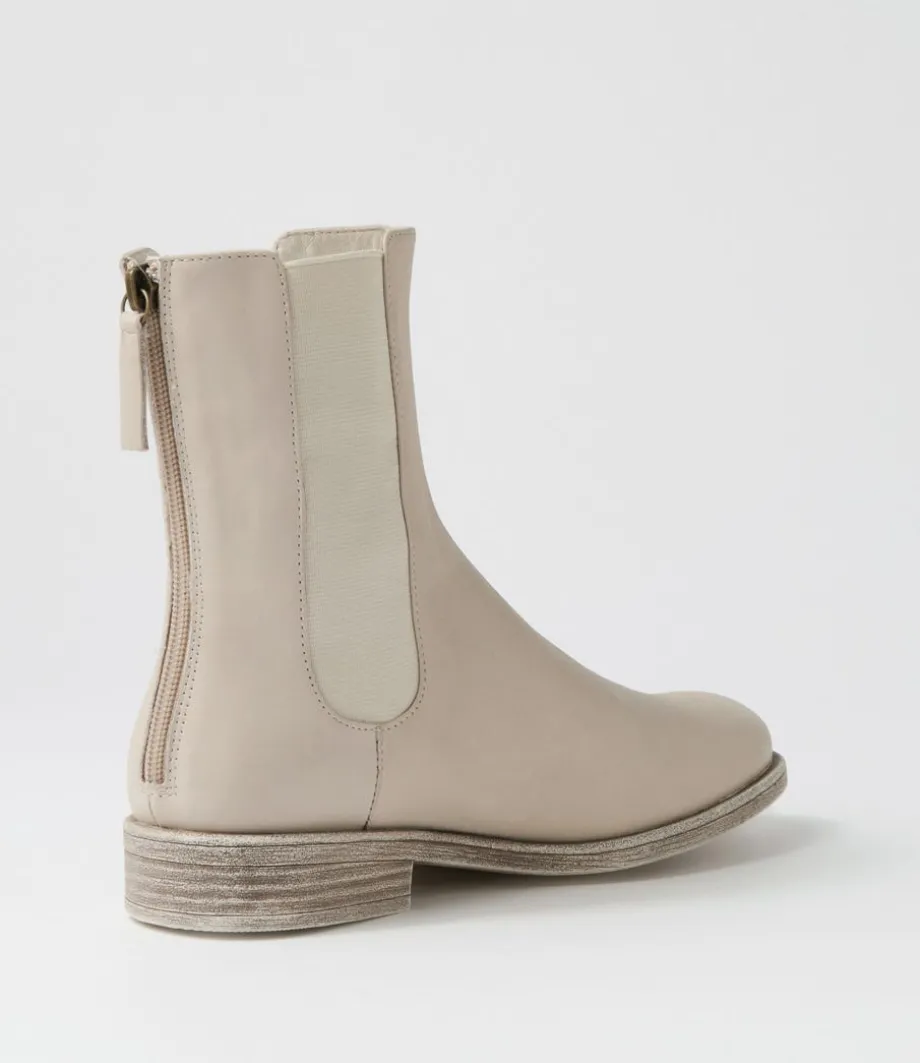 Martela Almond Leather Chelsea Boots
