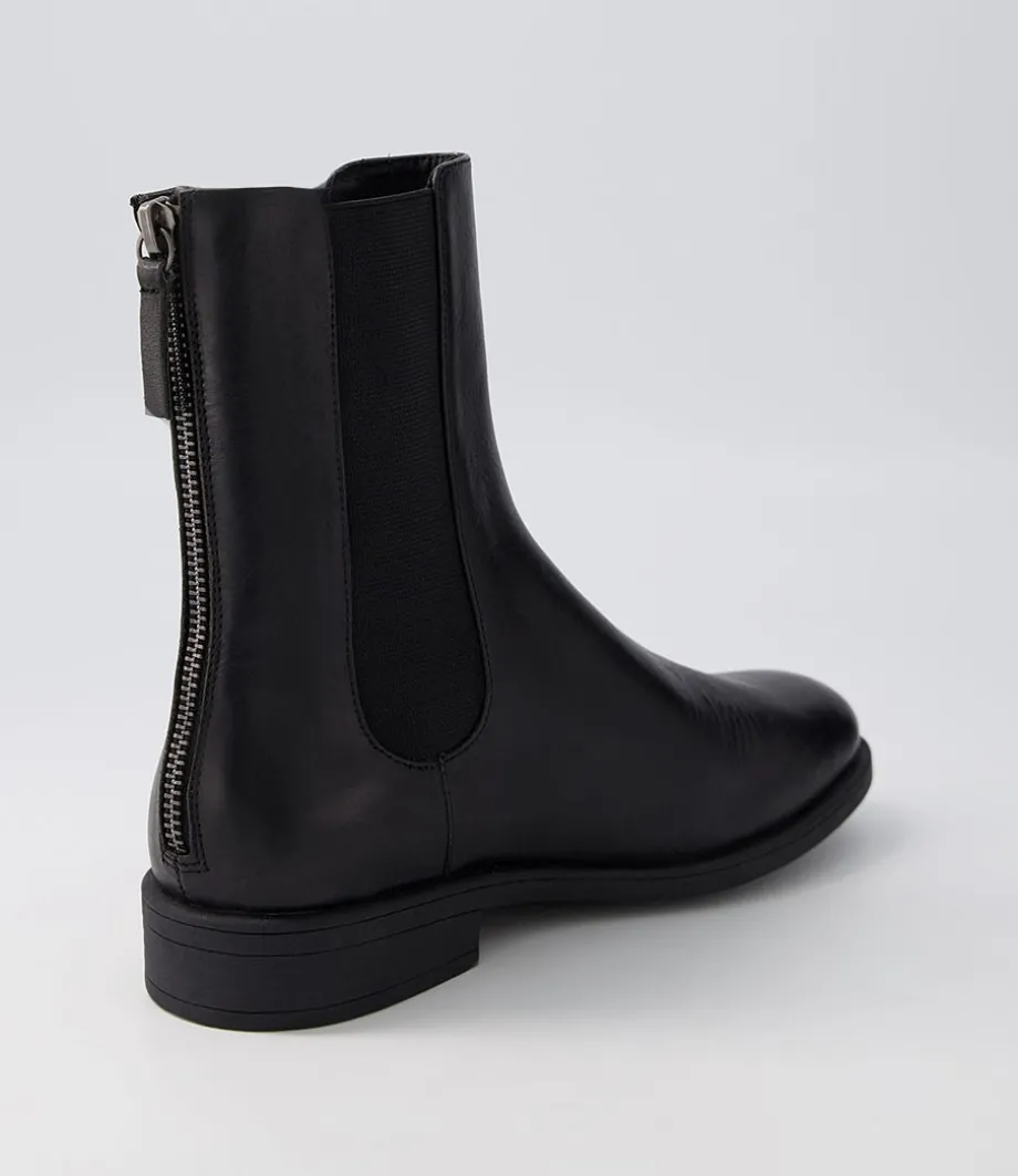 Martela Black Leather Chelsea Boots