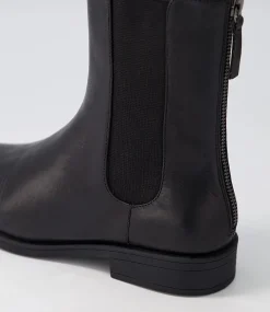 Martela Black Leather Chelsea Boots