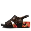 Mateen W Black Leather Sandals