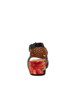 Mateen W Black Leather Sandals