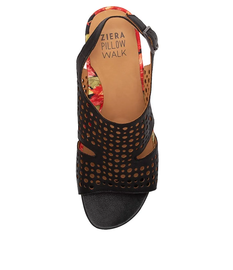 Mateen W Black Leather Sandals