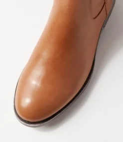 Matteat Tan Leather Knee High Boots