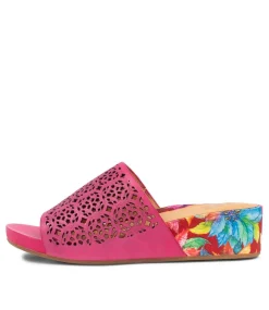 Mehmet W Fuchsia Leather Sandals