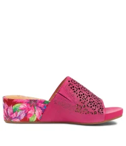 Mehmet W Fuchsia Leather Sandals