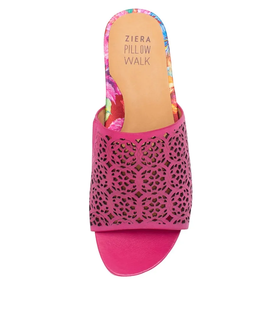 Mehmet W Fuchsia Leather Sandals