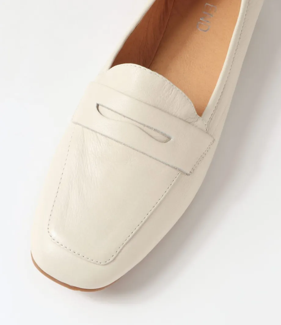 Melinato Almond Leather Loafers