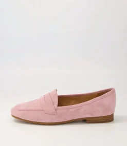 Melinato Pink Suede Loafers