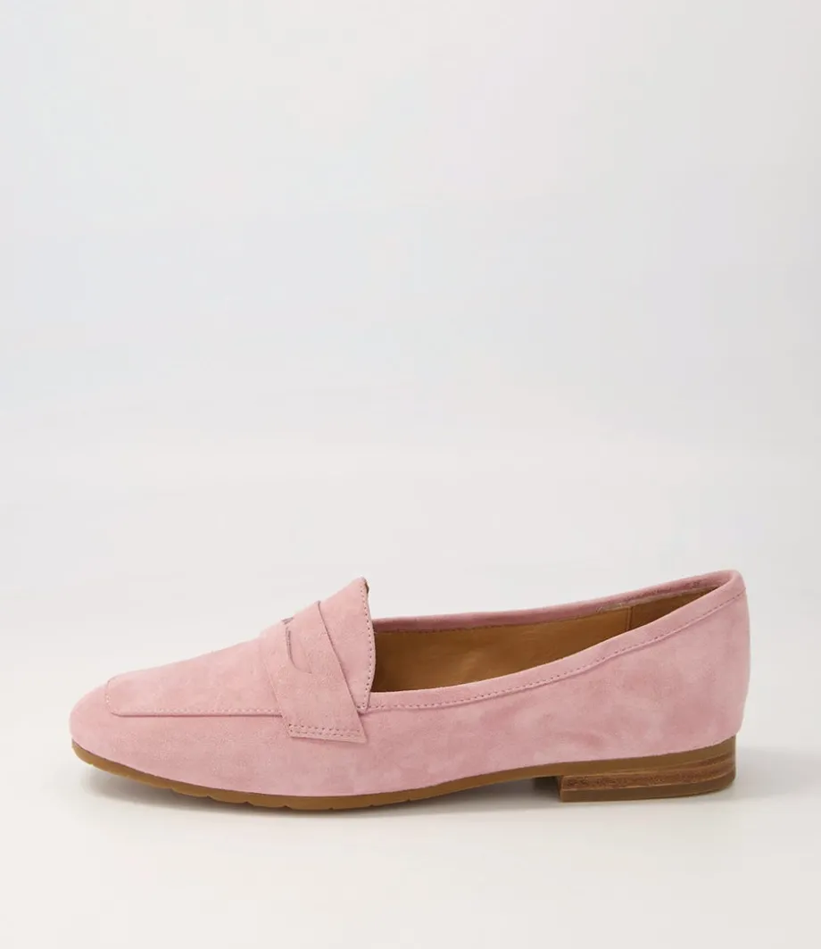 Melinato Pink Suede Loafers