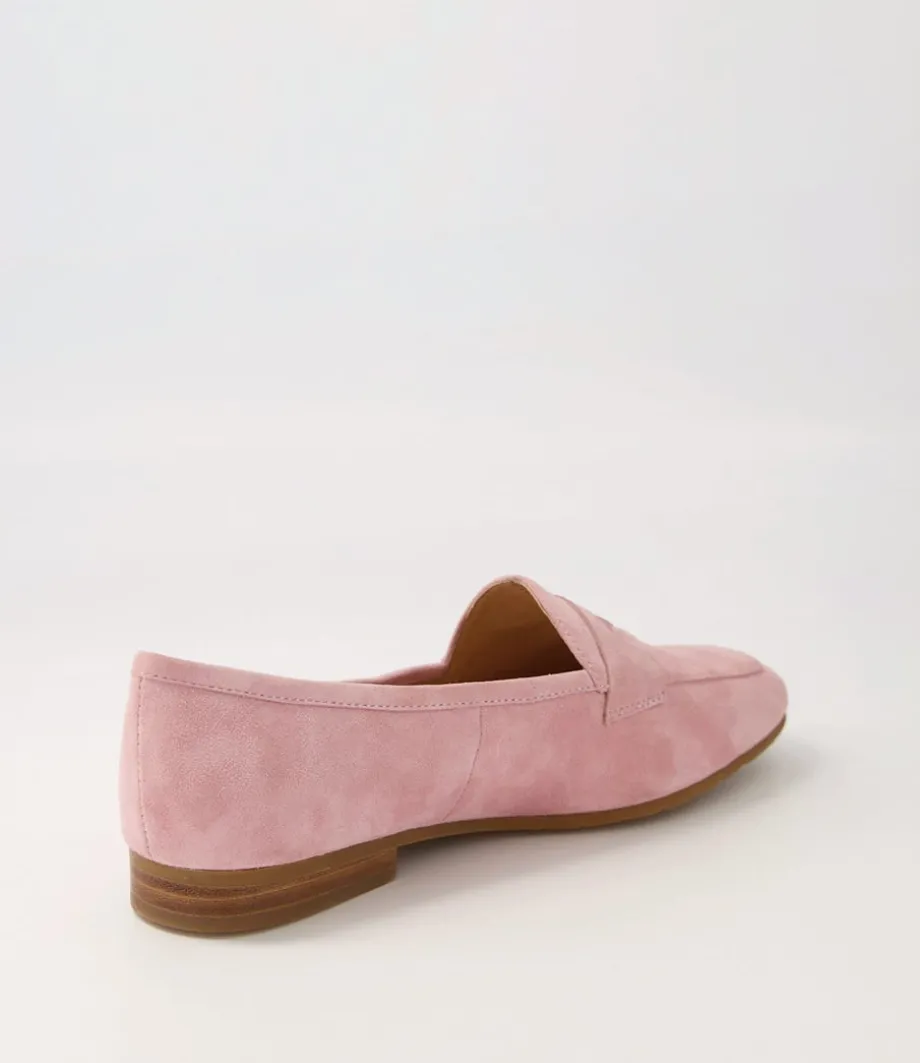 Melinato Pink Suede Loafers