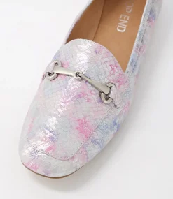 Mena Pastel Print Leather Loafers