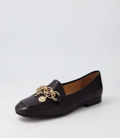 Mennat Black Leather Loafers