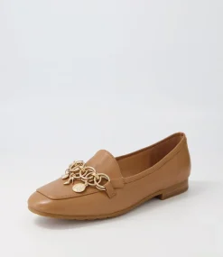 Mennat Dark Tan Leather Loafers