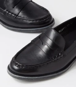 Messina Black Leather Loafers