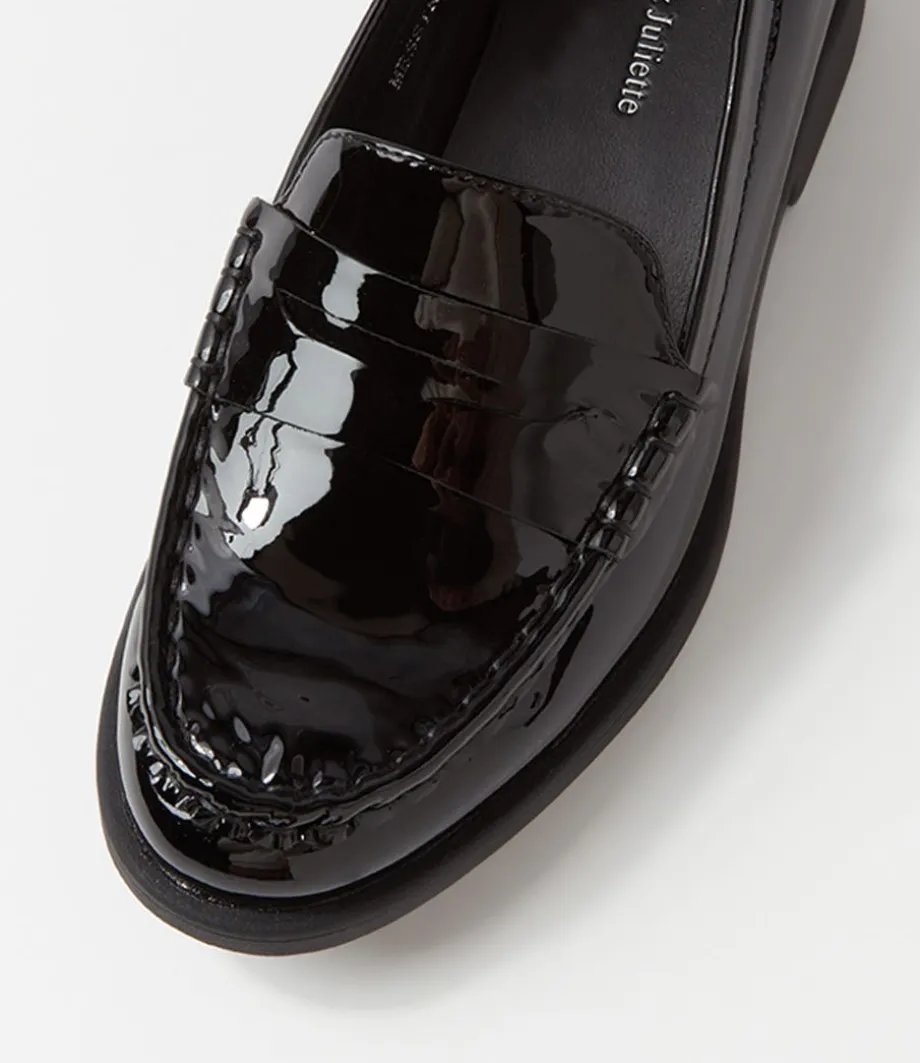 Messina Black Patent Leather Loafers