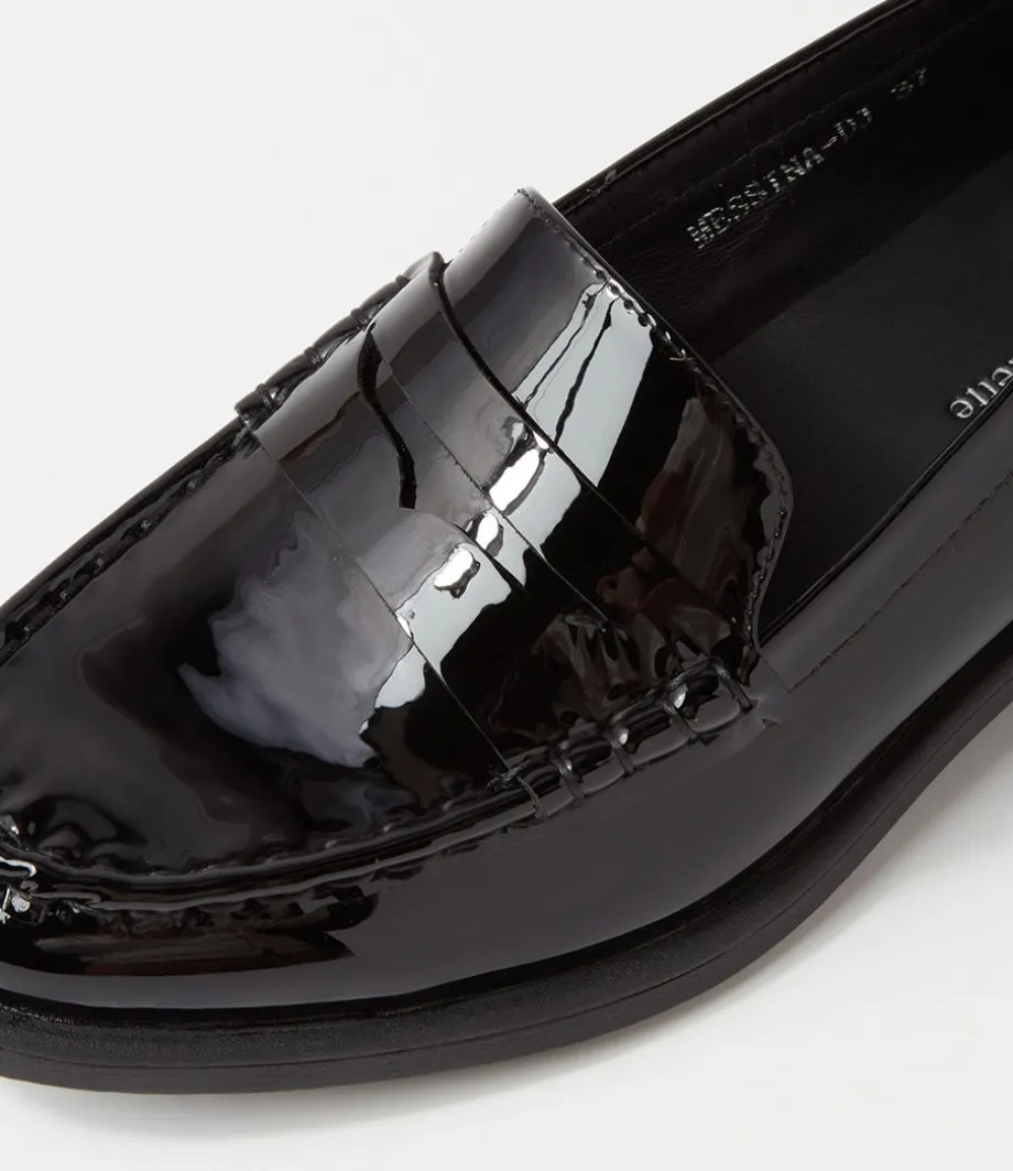 Messina Black Patent Leather Loafers