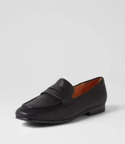 Milica Black Leather Loafers