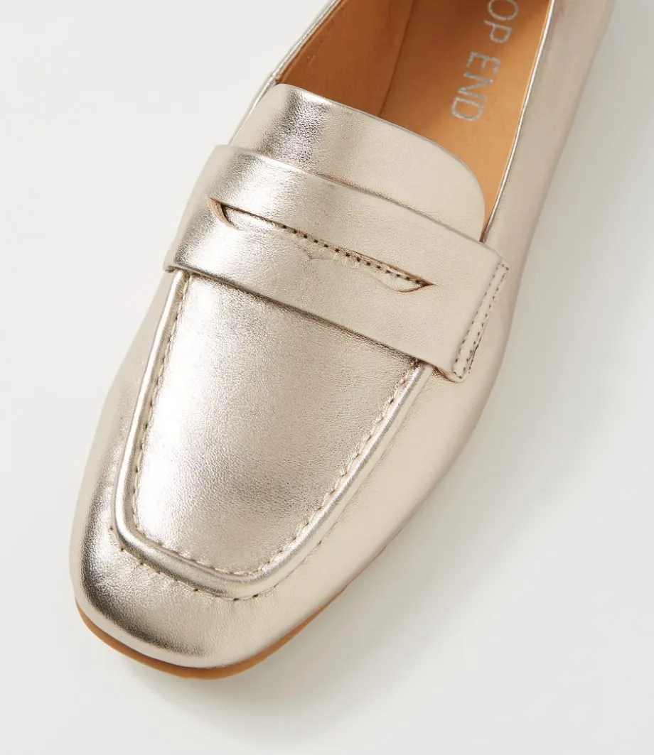 Milica Platino Leather Loafers