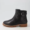 Misael W Black Leather Ankle Boots