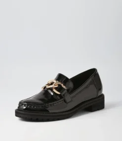 Misima W Black Patent Leather Loafers