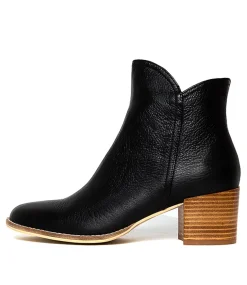 Mockas Black Natural Heel Leather