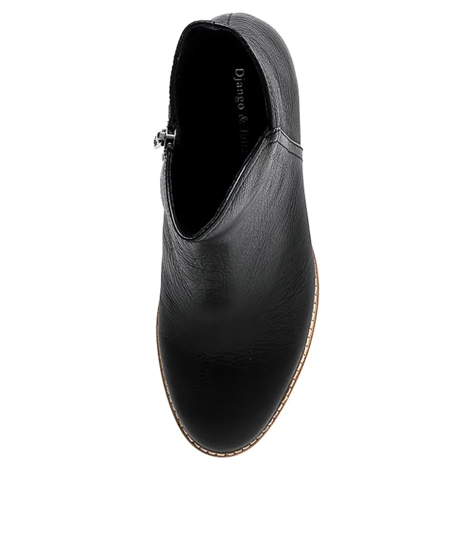 Mockas Black Natural Heel Leather
