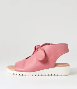 Moneka Pretty Pink White Leather Sandals