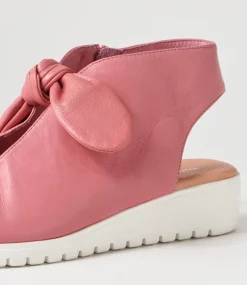 Moneka Pretty Pink White Leather Sandals