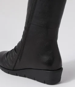 Morrison Black Leather Knee High Boots