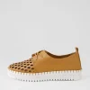 Mosi Dark Tan White Leather Sneakers