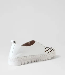 Mosi White Leather Sneakers