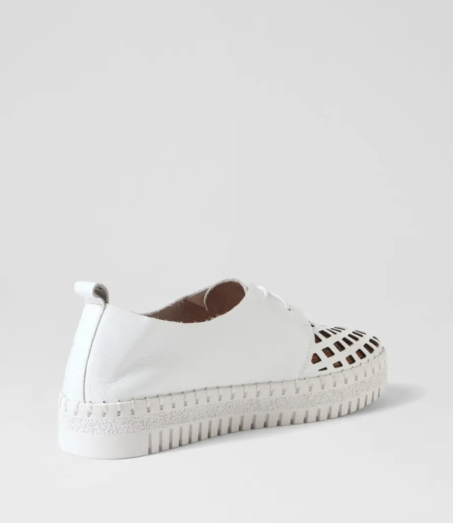 Mosi White Leather Sneakers