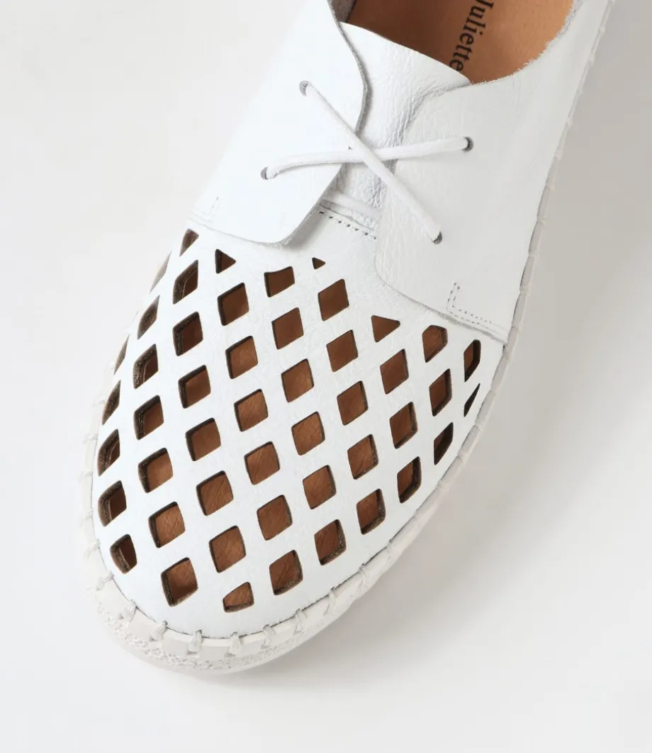 Mosi White Leather Sneakers